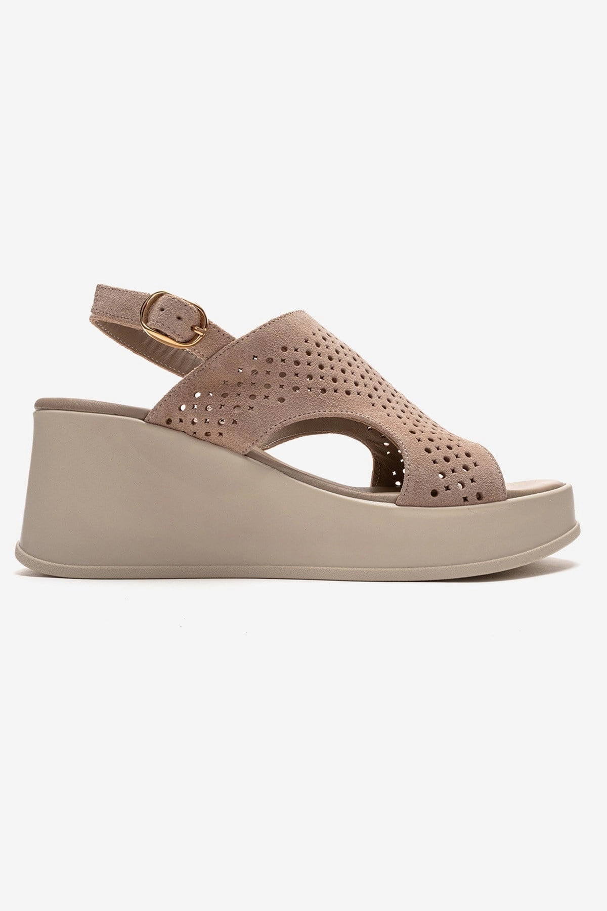 Forever & Always Womens Jadira Leather Wedge Sandals