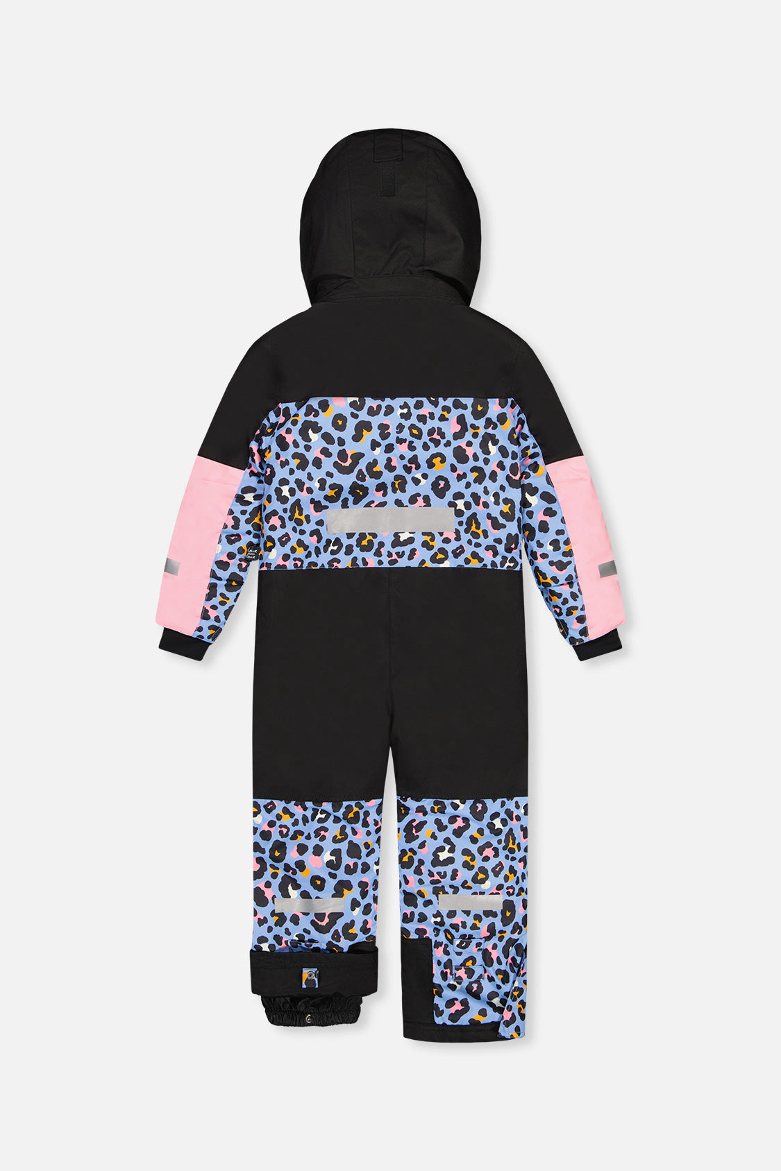 Deux par Girls One Piece Teknik Leopard Print Hooded Snowsuit
