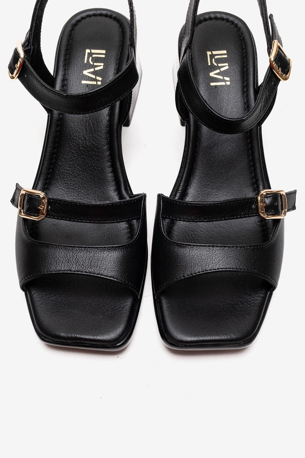 Forever & Always Womens Yolen Leather Block Heel Sandal