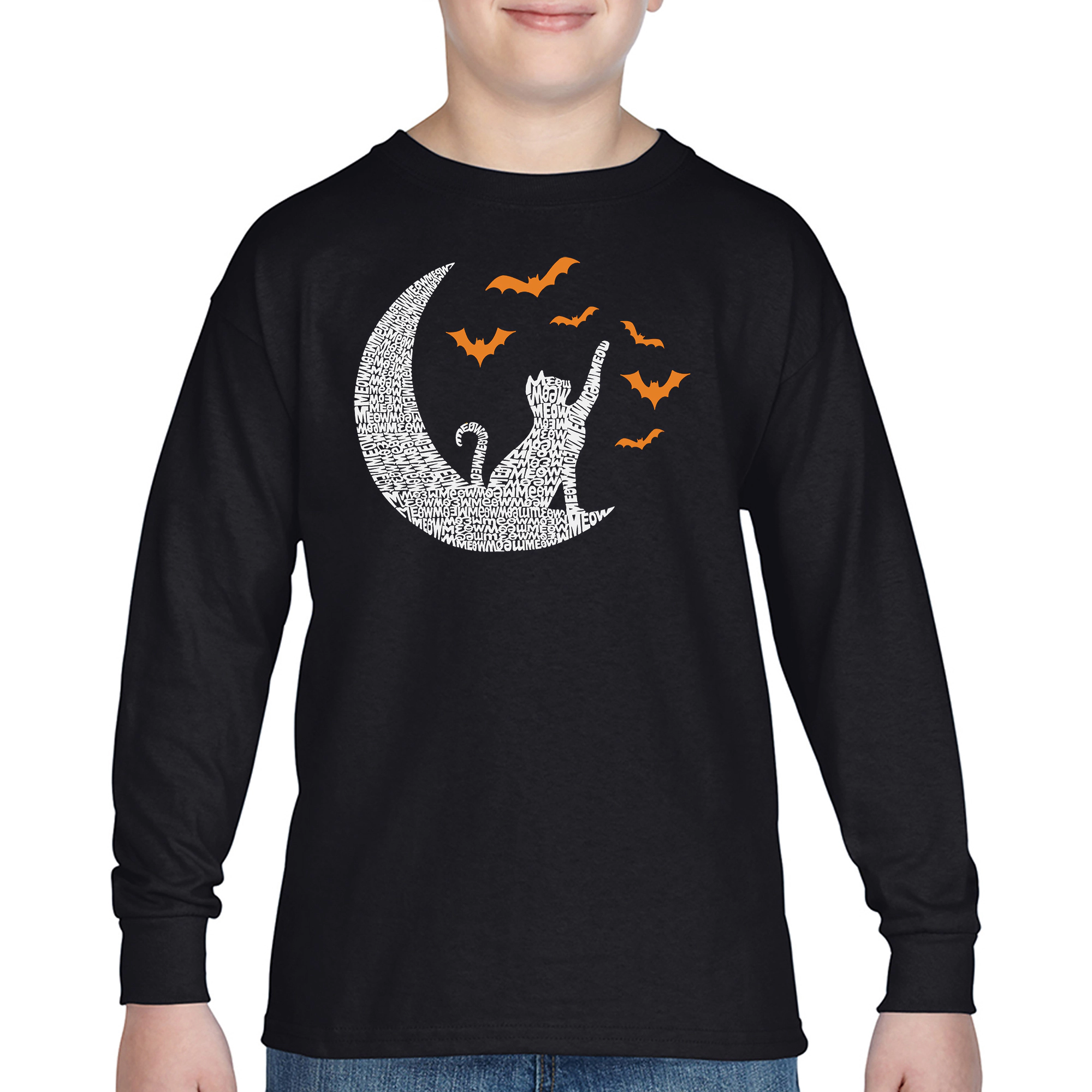 LA Pop Art Boys Long Sleeve T-Shirt - Lunar Bats