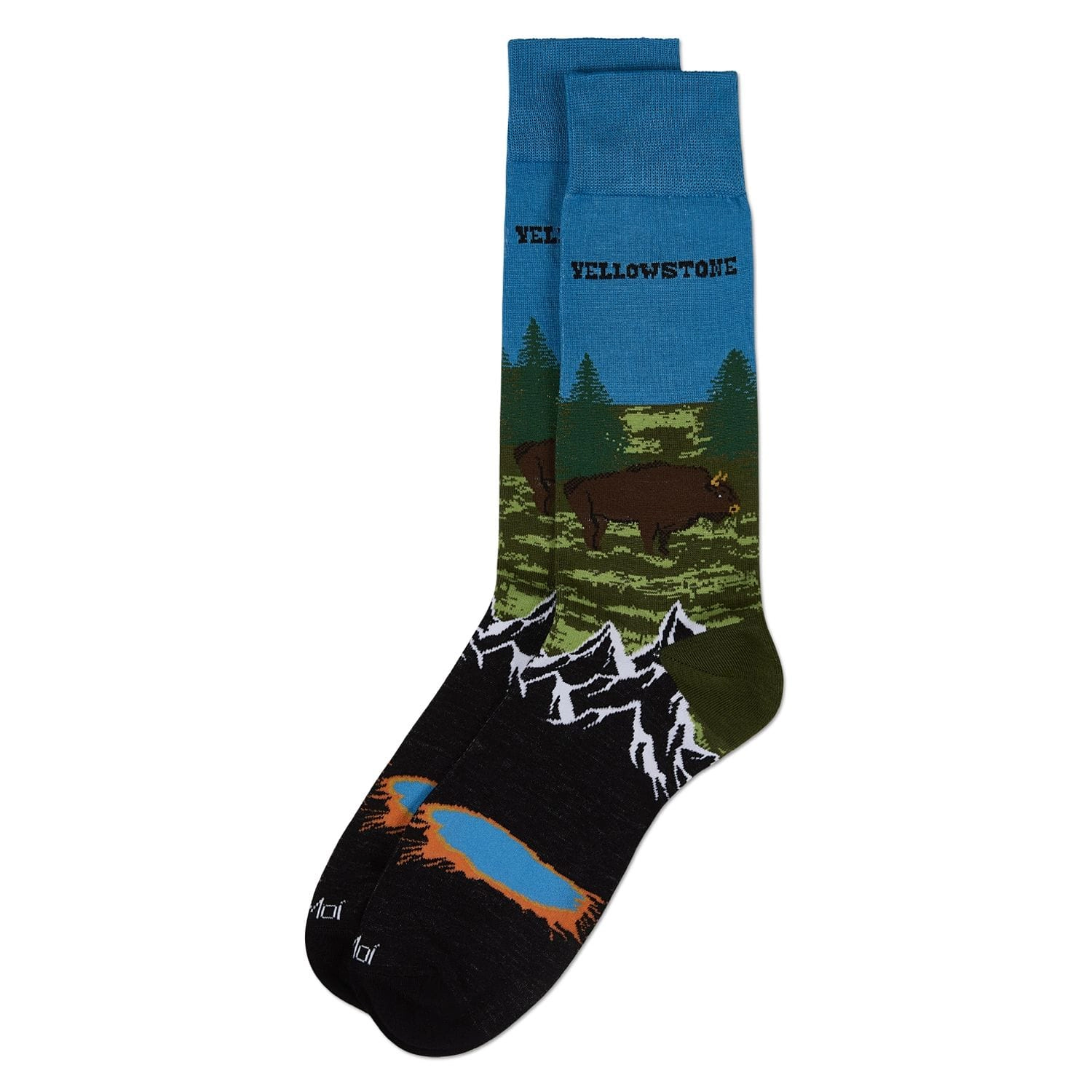 MeMoi Men's Yellowstone Rayon From Bamboo Crew Socks