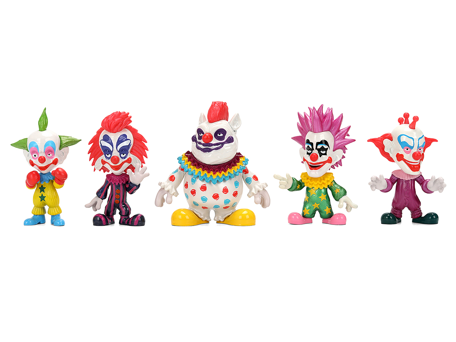 Jada Set of 5 Diecast Figures "Killer Klowns from Outer Space" (1988) Movie "Metalfigs" Series Diecast Models by Jada