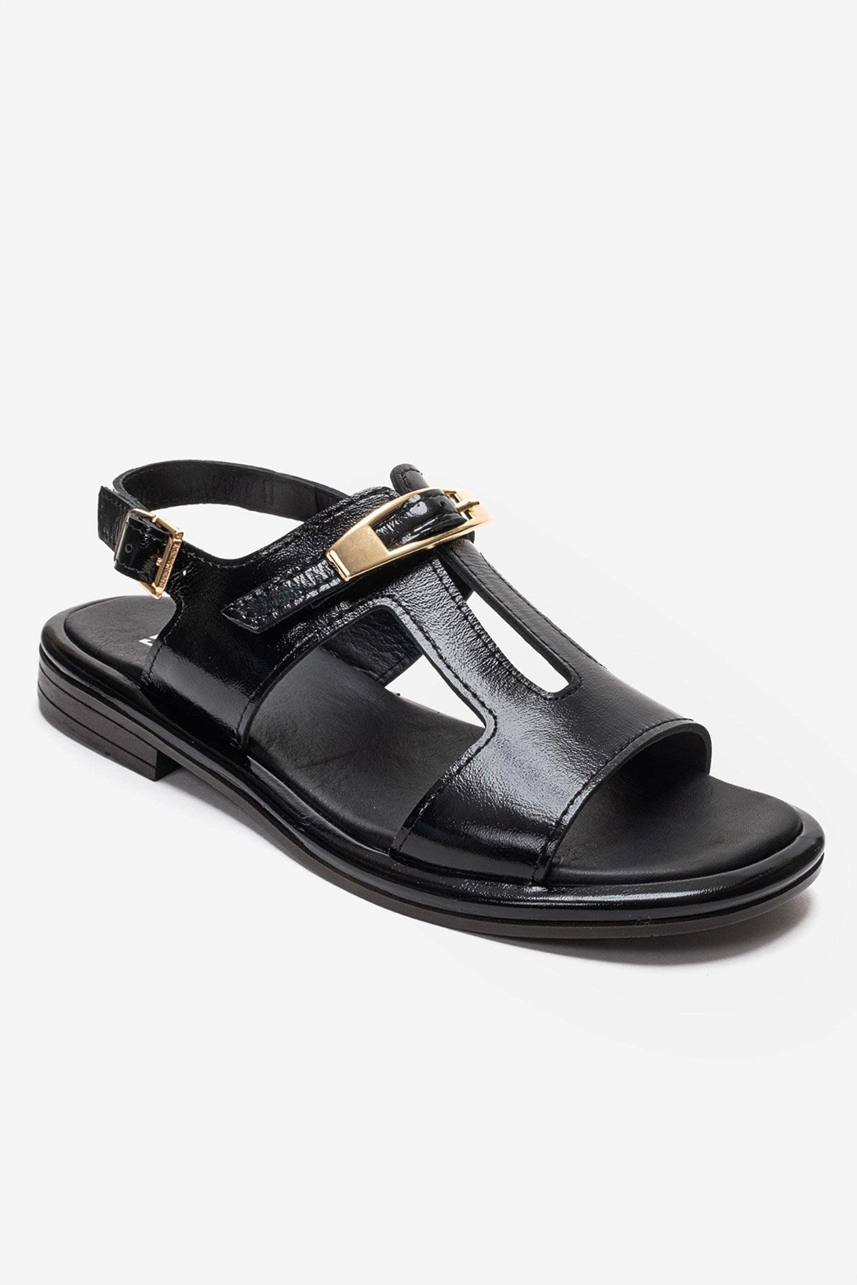 Forever & Always Womens Auren Leather Buckle Sandals