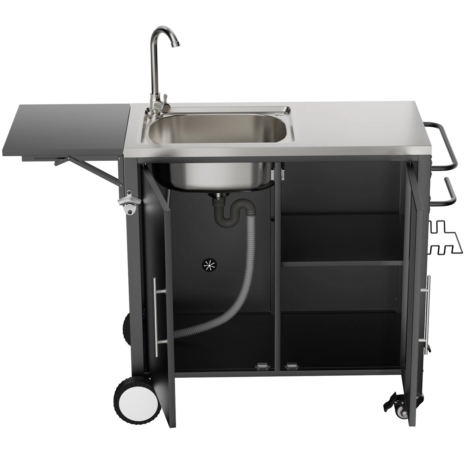 GBruno Stainless Steel Grill Cart With Sink
