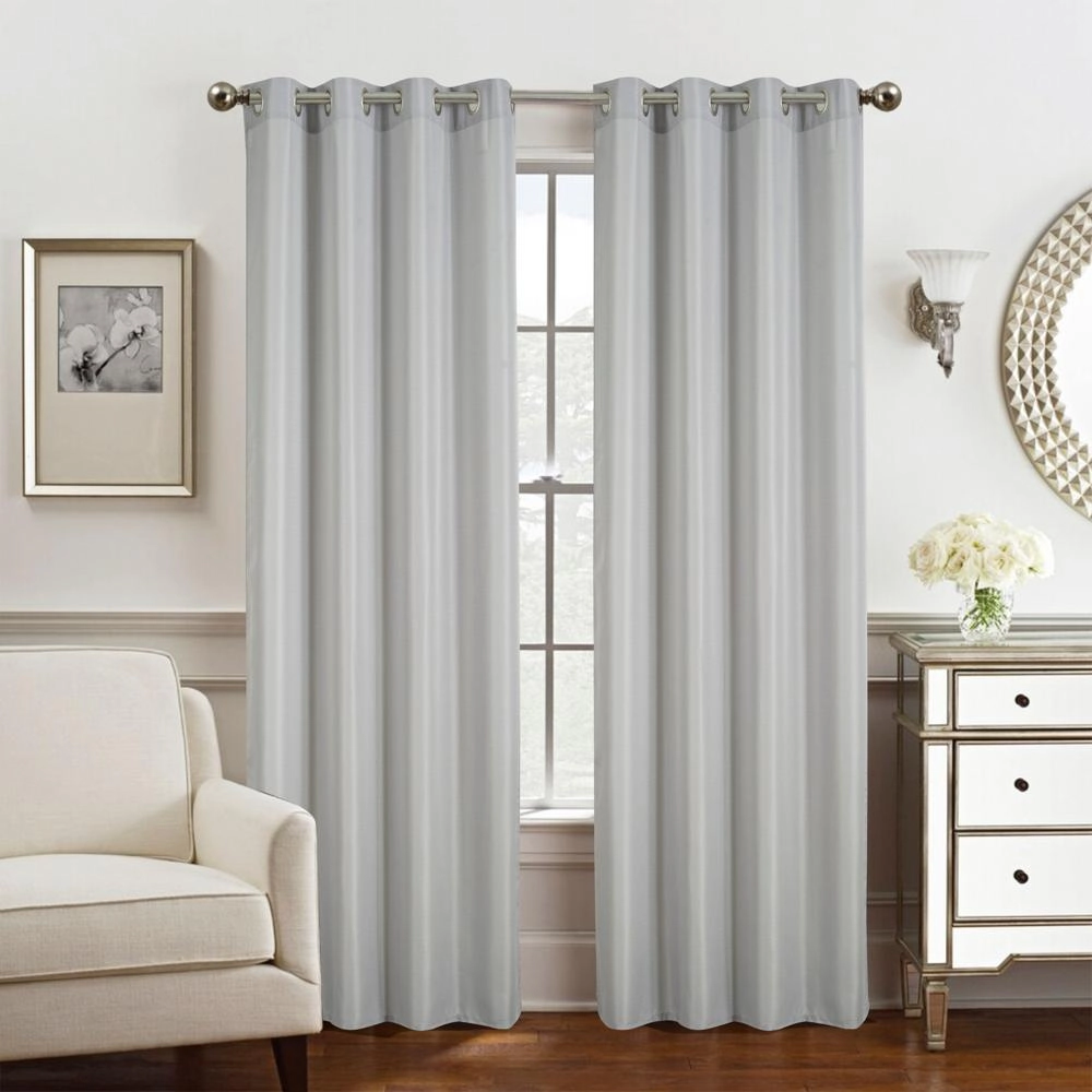 Olivia Gray Gilbert Solid Single Grommet Curtain Panel Pair - 54x84