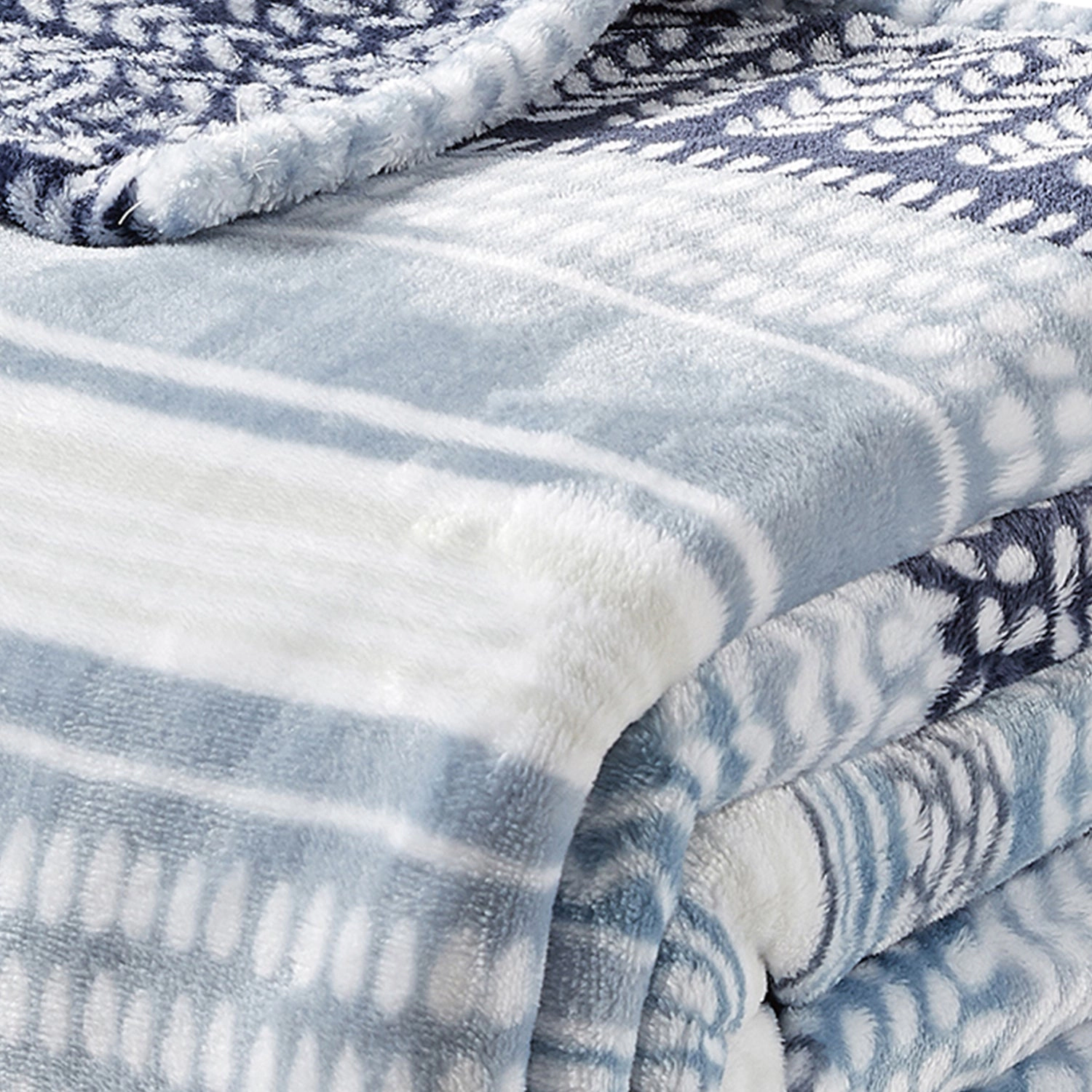 Plazatex Anissa Micro Plush 100% Polyester Soft Lightweight Throw Blanket 50" x 60" Blue
