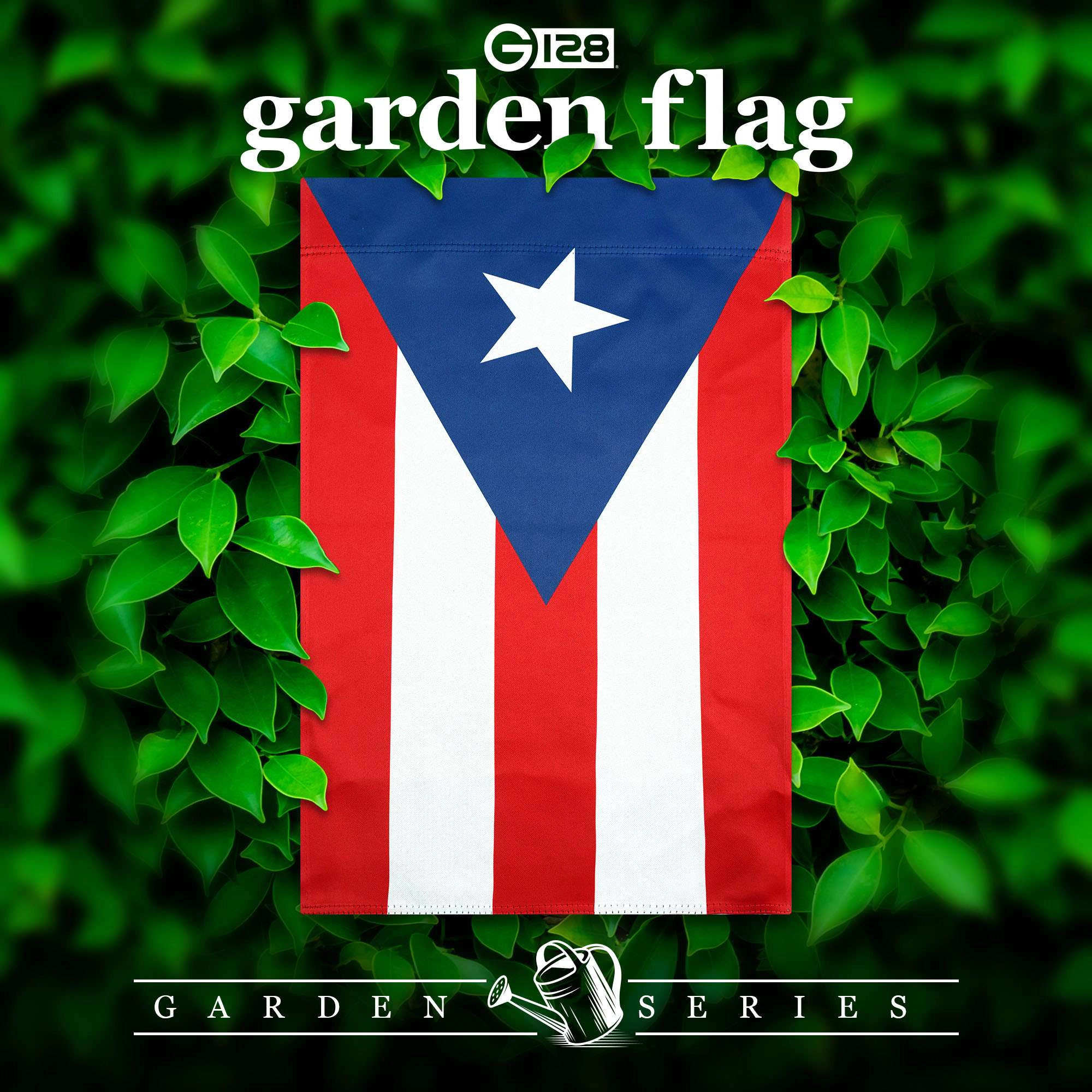 G128 Puerto Rico Garden Flag 12x18 in Double-Sided Blockout Polyester