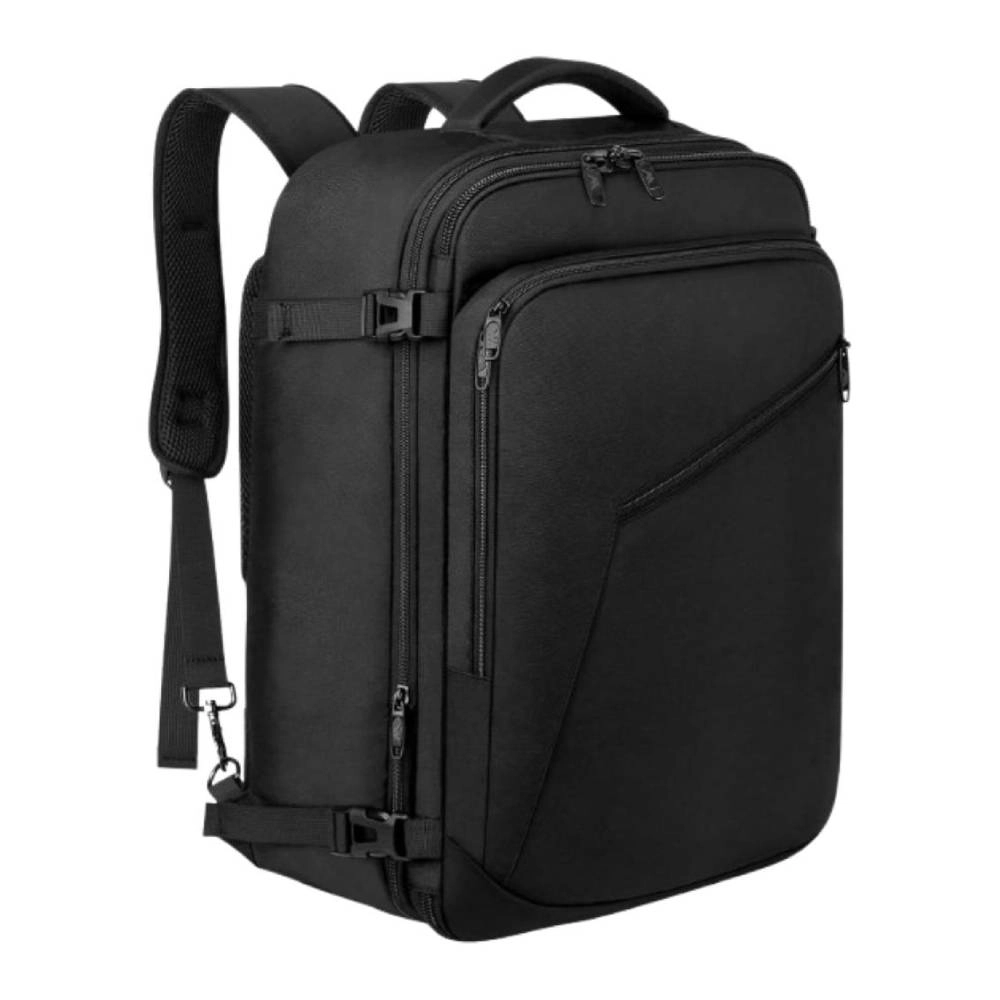 Clear Skye Unisex Lightweight Expandable Black Travel Backpack