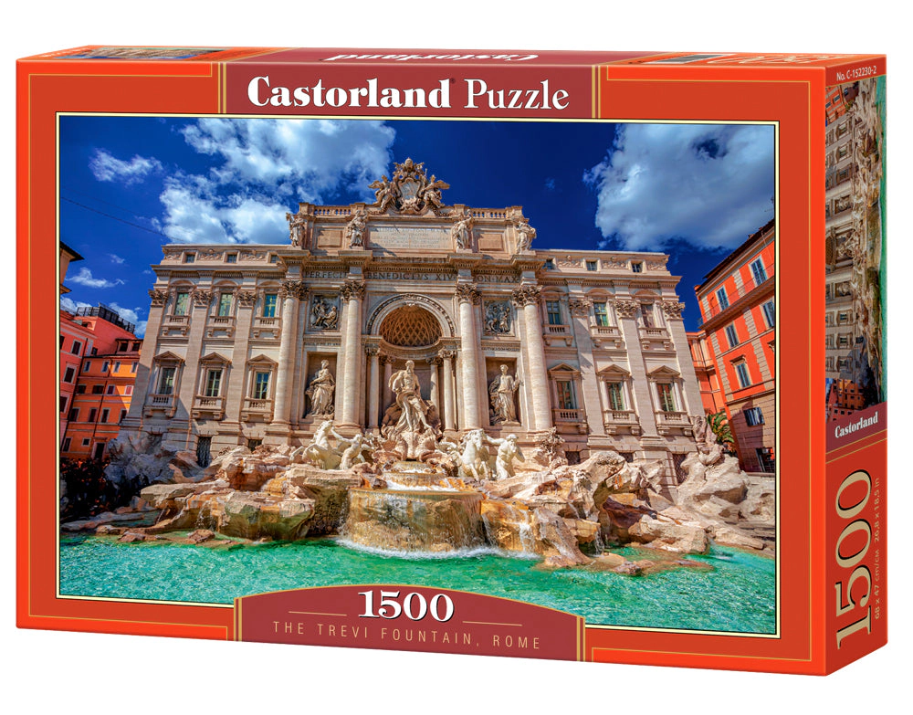 CASTORLAND 1500 Piece Jigsaw Puzzles, The Trevi Fountain, Rome, Italy, Baroque style, Travel puzzle, C-152230-2
