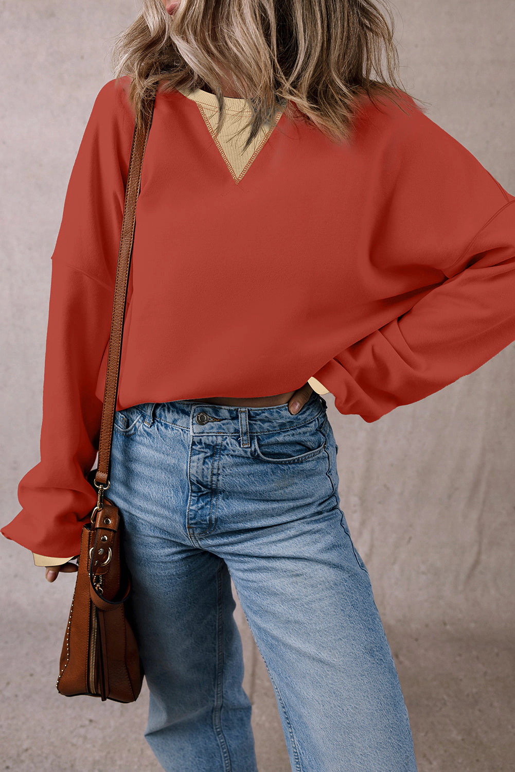 Threaded Pear Women's Abigail Drop Shoulder Oversized Sweatshirt