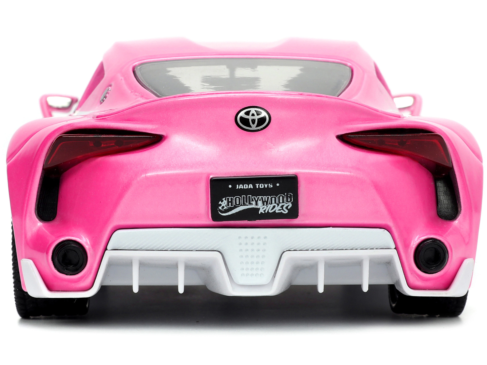 Jada Toyota FT-1 Concept Pink Metallic and Pink Ranger Diecast Figurine "Power Rangers" "Hollywood Rides"