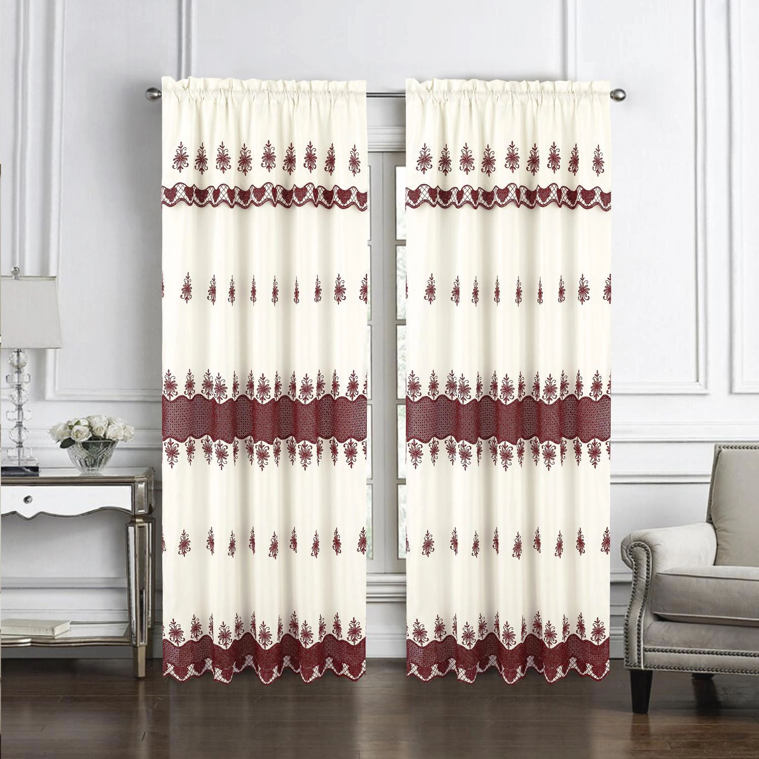 RT Designers Collection Nikki Premium Rod Pocket Curtain Panel 54" x 84" Aqua