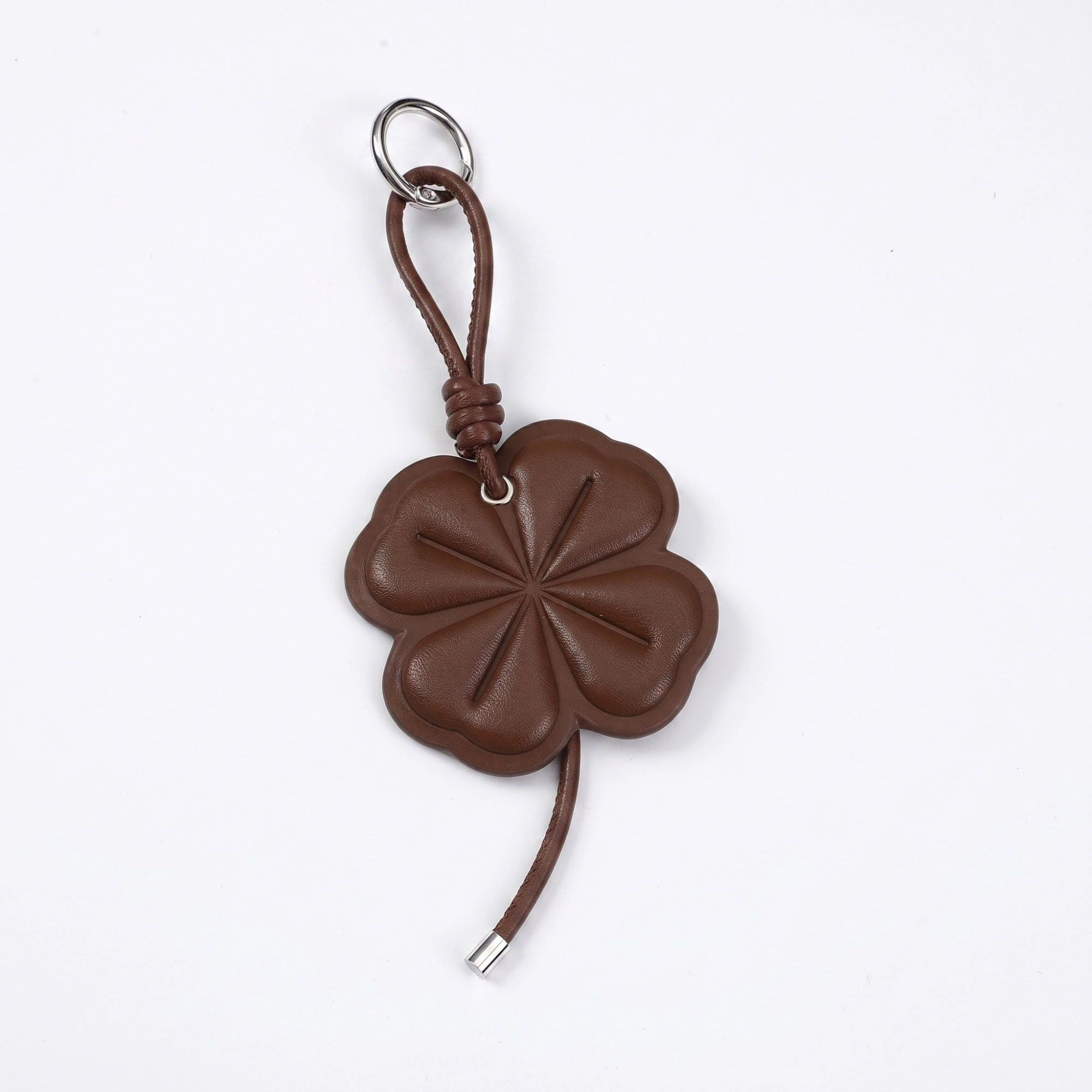 Alilang Women's Four-Leaf Clover Bag Charm with Silver Tone Clip