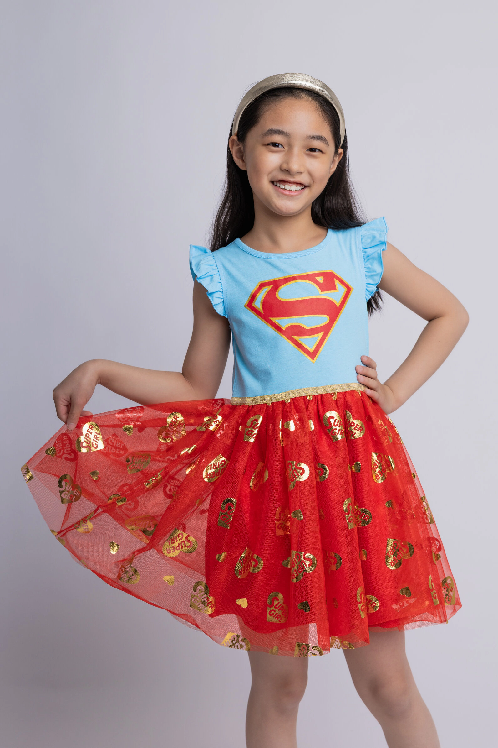 DC Comics Justice League Supergirl Girls' Cosplay Tutu Dress