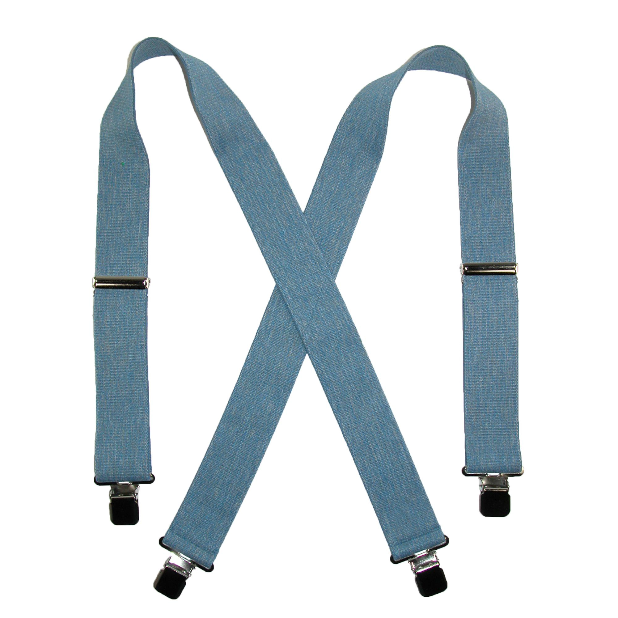 CTM Men's Denim Clip-End 2 Inch Suspenders
