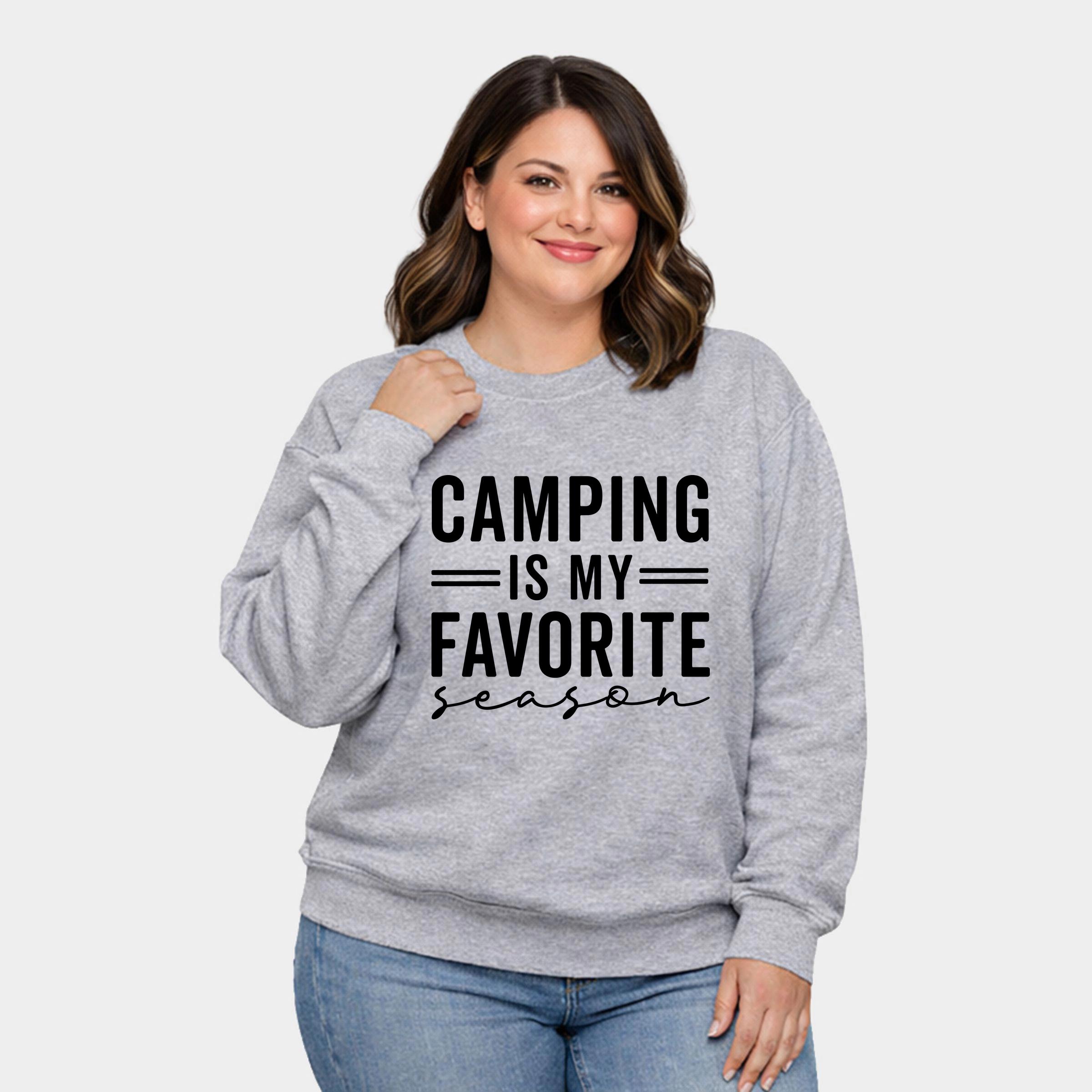 Simply Sage Market - Camping Is My Favorite Season  Women's Plus Sized Graphic Sweatshirt