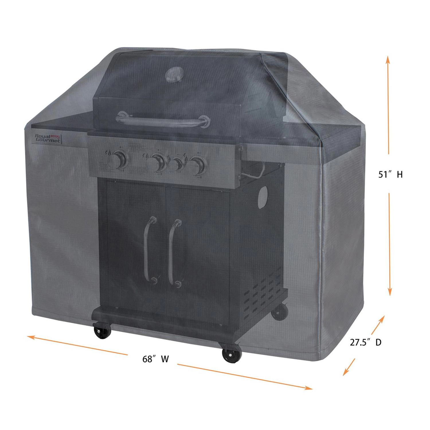 Summerset Shield 32" Grill Cart Cover Ultimate Protection for Your Outdoor Furniture 68" x 27.5" x 51" Gold