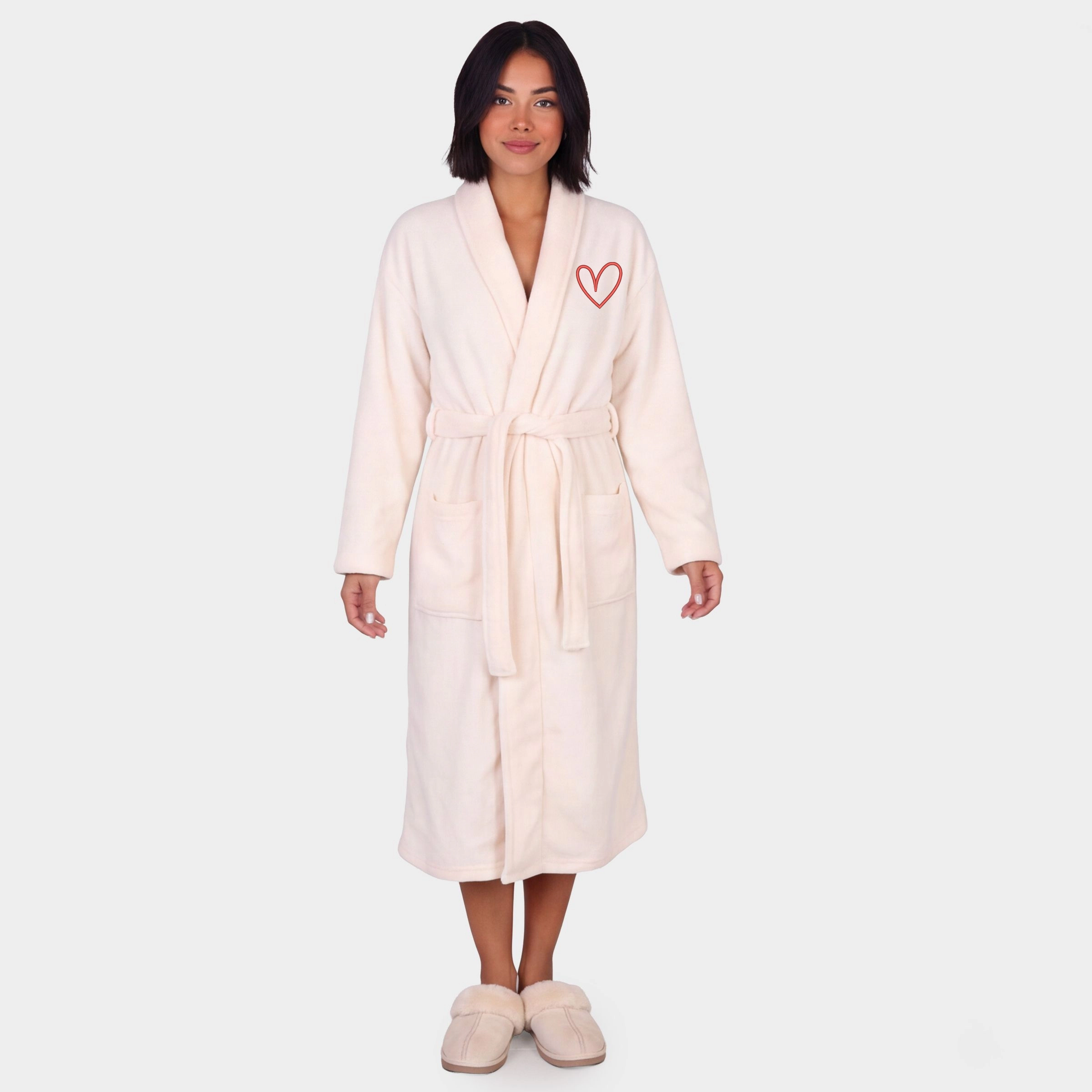 Simply Sage Market - Robe Embroidered Hand Drawn Heart