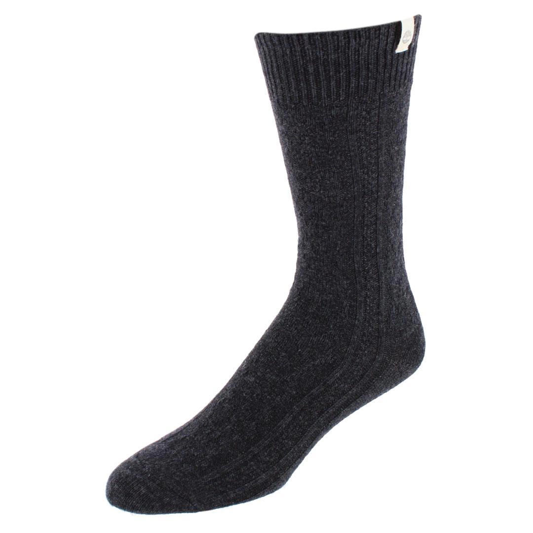 Timberland Men's Cable Knit Comfort Wool Blend Socks (2 Pair)