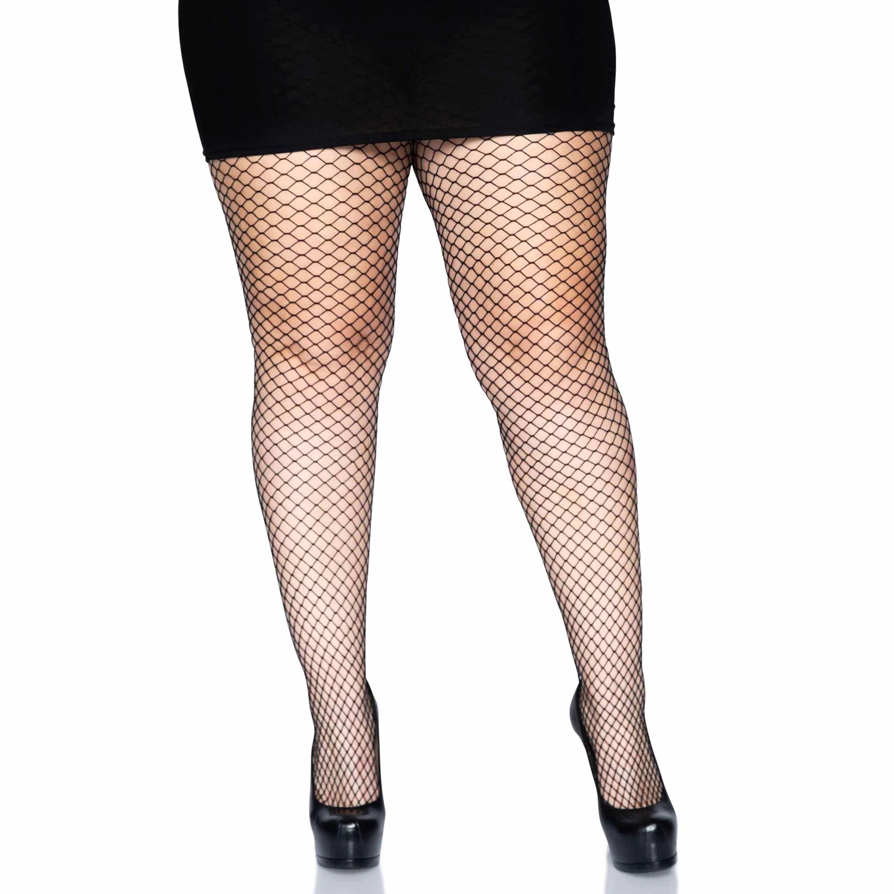Leg Avenue Women's Plus Size Spandex Industrial Net Tights
