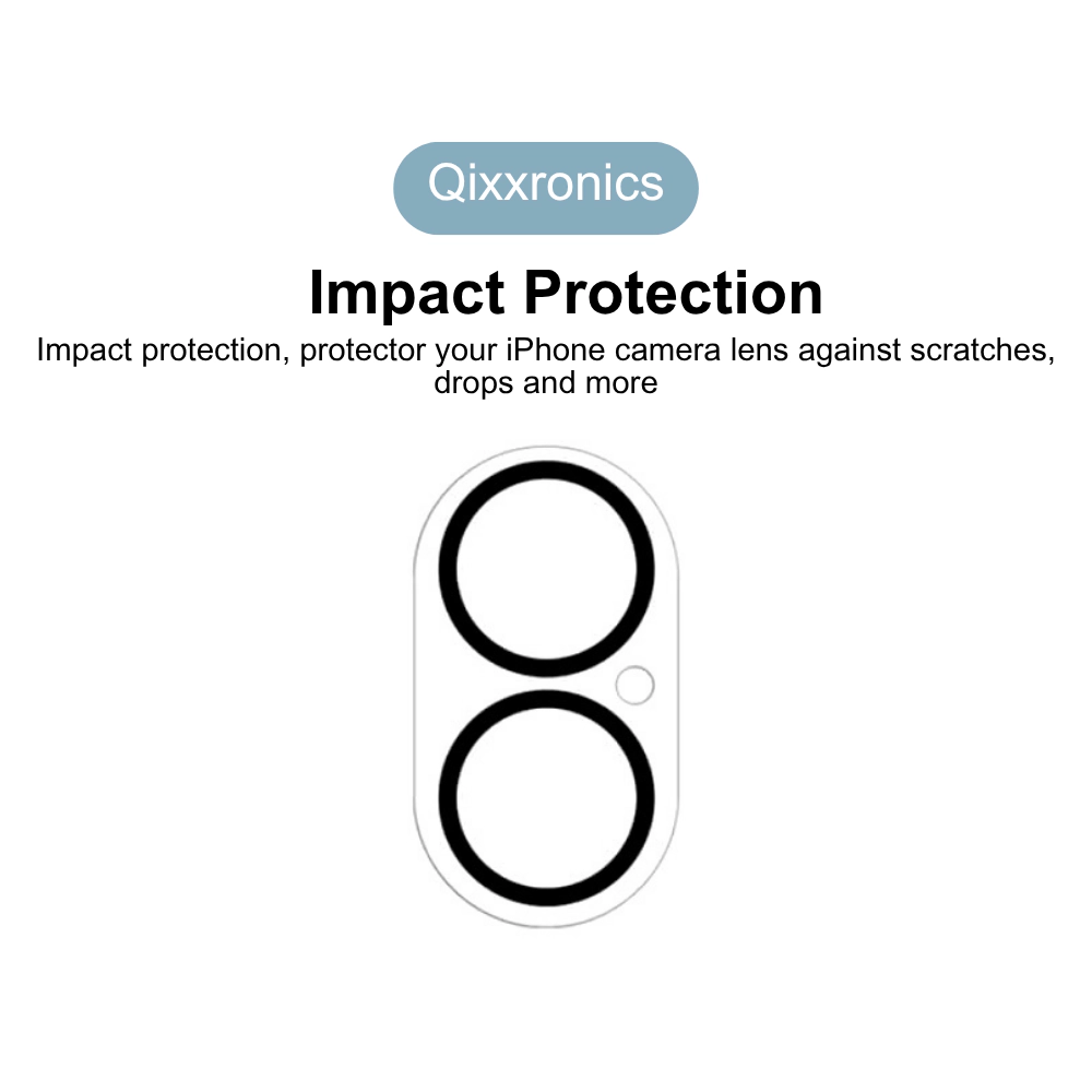 Qixxronics Camera Lens Protector Compatible with iPhone 16 [Night Circle] Tempered Glass Lens Cover for iPhone 16 2PCS