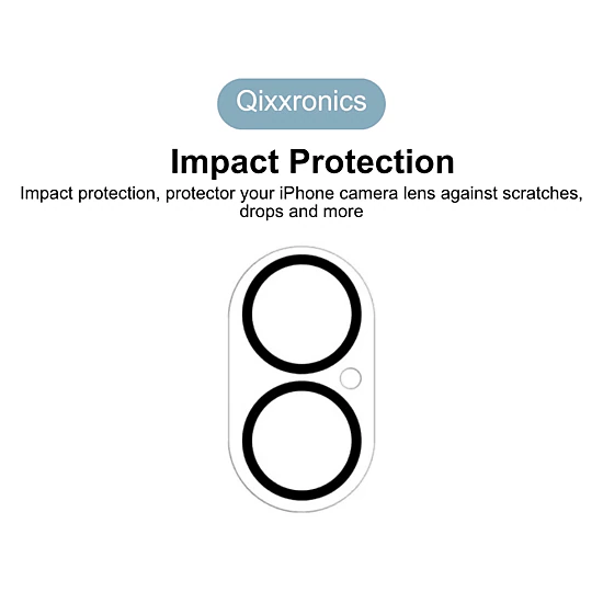 Qixxronics Camera Lens Protector Compatible with iPhone 17 Camera Lens Tempered Glass Protector [Night Circle] 3 Pack