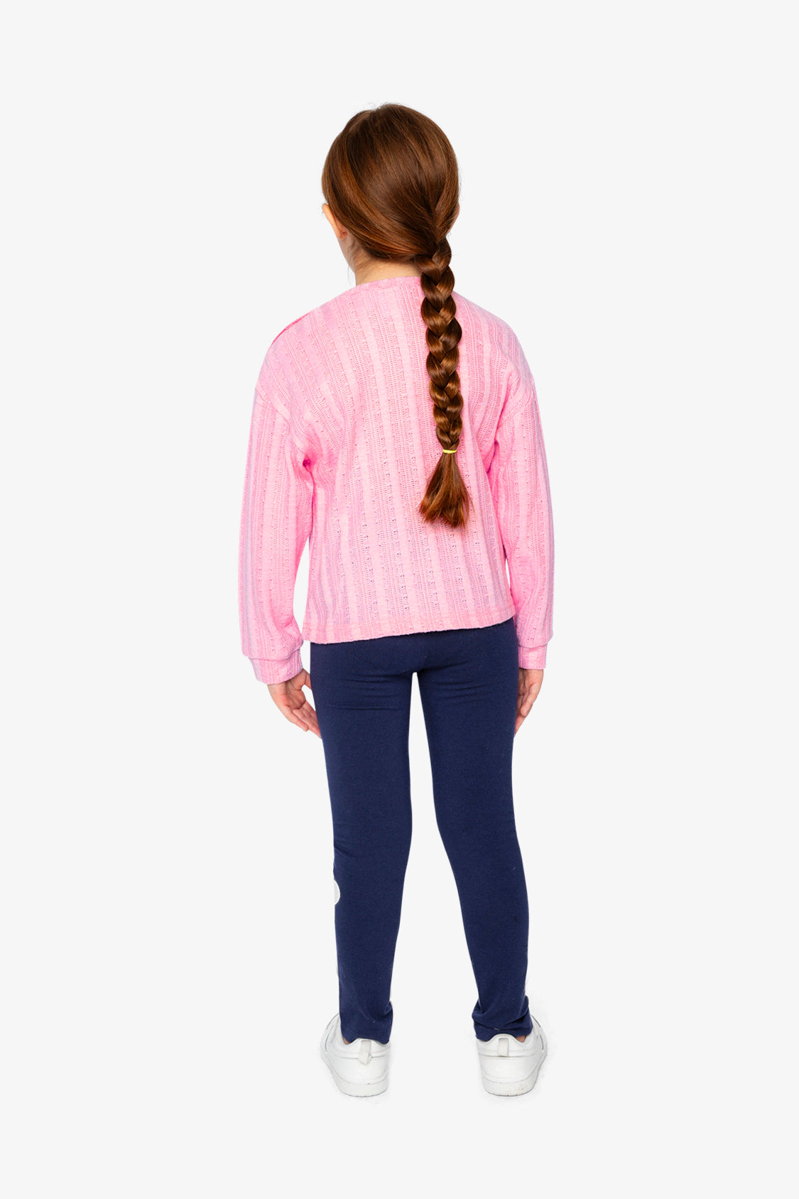Deux par Girls Glittery Heart Organic Cotton Leggings