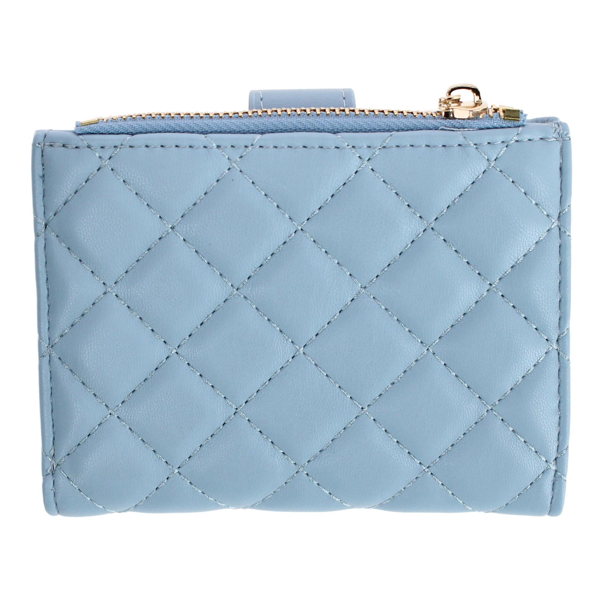 CTM Women's Premium Faux Leather Quilt Quality -Fold Wallet