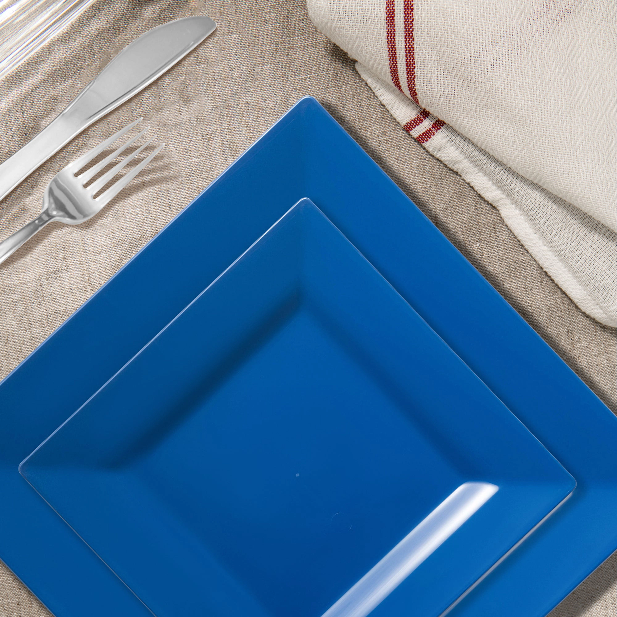 Smarty Had A Party Midnight Blue Square Plastic Wedding Value Set