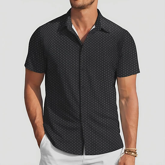 COOFANDY Men's Regular Fit Short Sleeve Camp Shirt