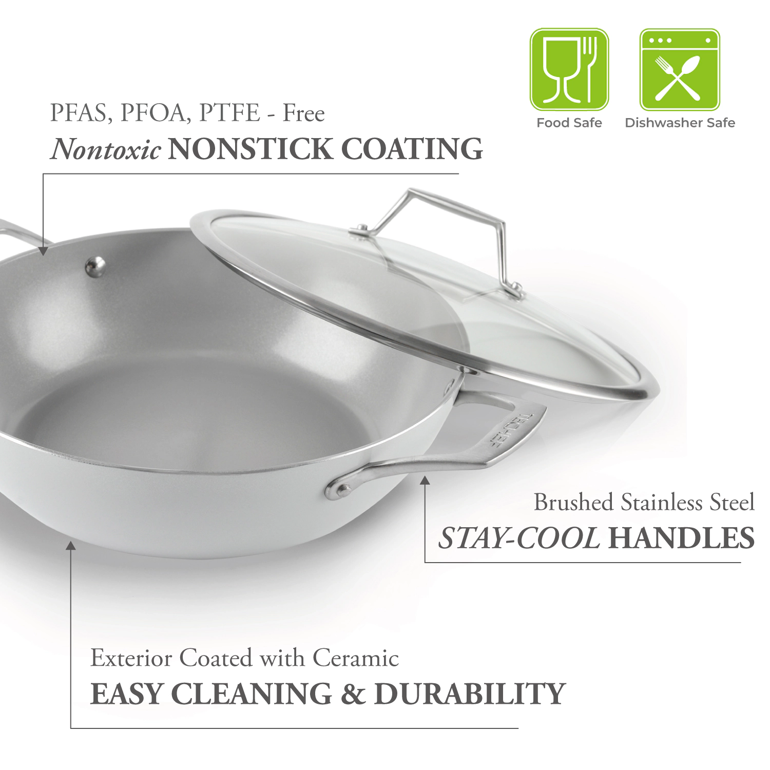 TECHEF - CeraTerra - 5 Quart Chef Pan