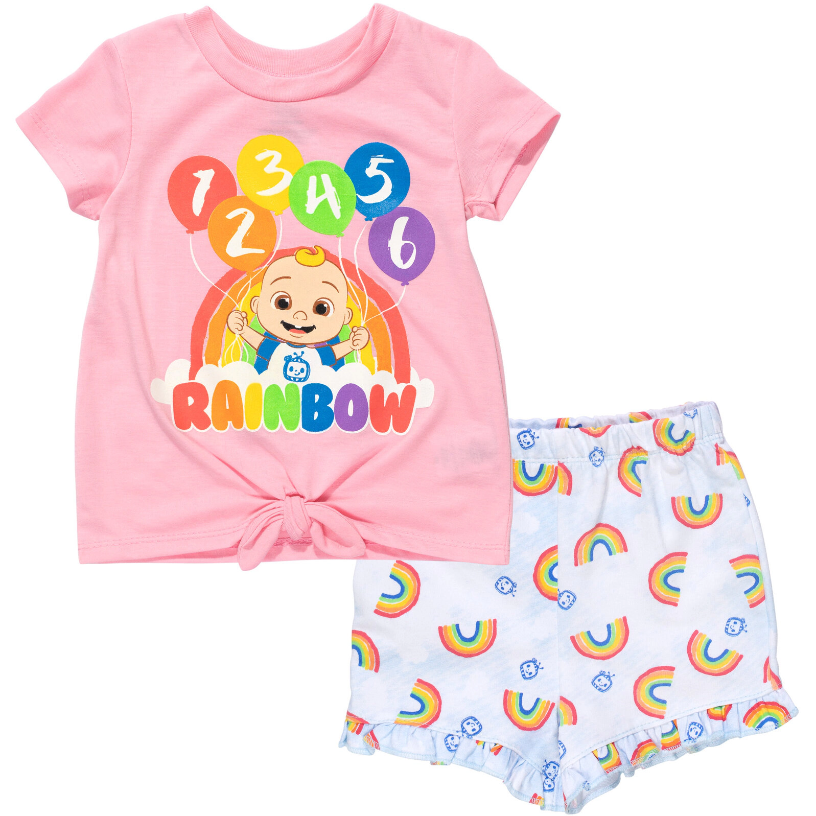 Cocomelon JJ Girls' 2-Piece T-Shirt and Shorts Set