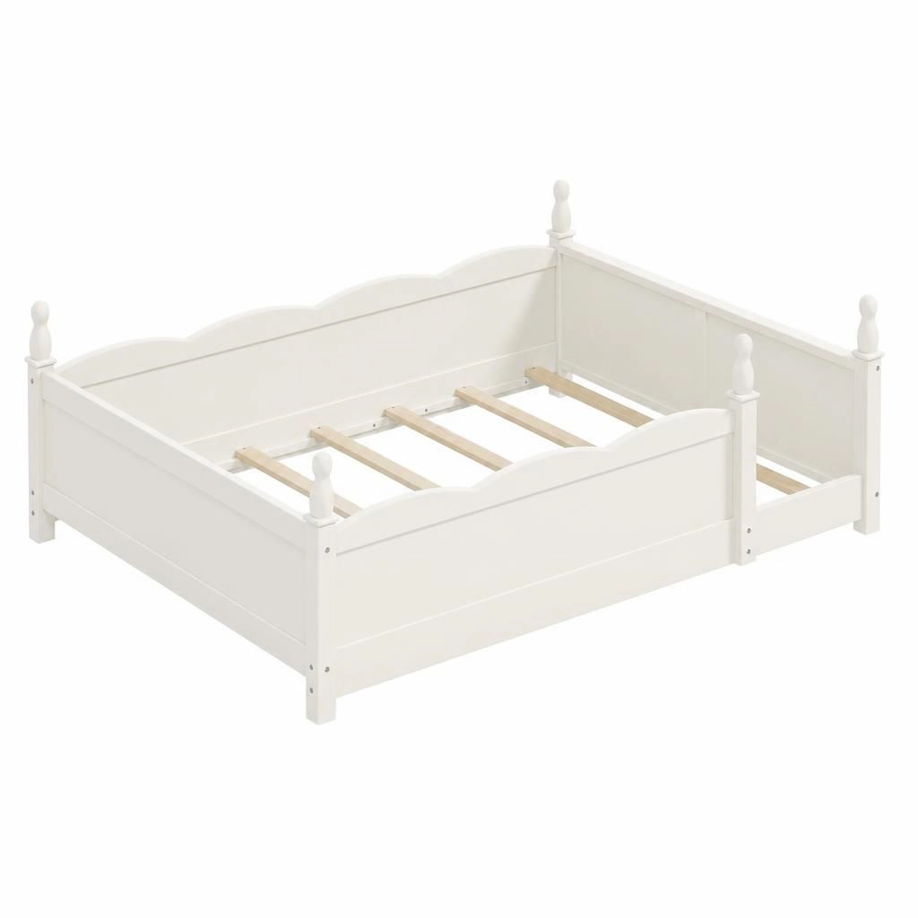 GOODSILO Solid Wood Full Bed Frame