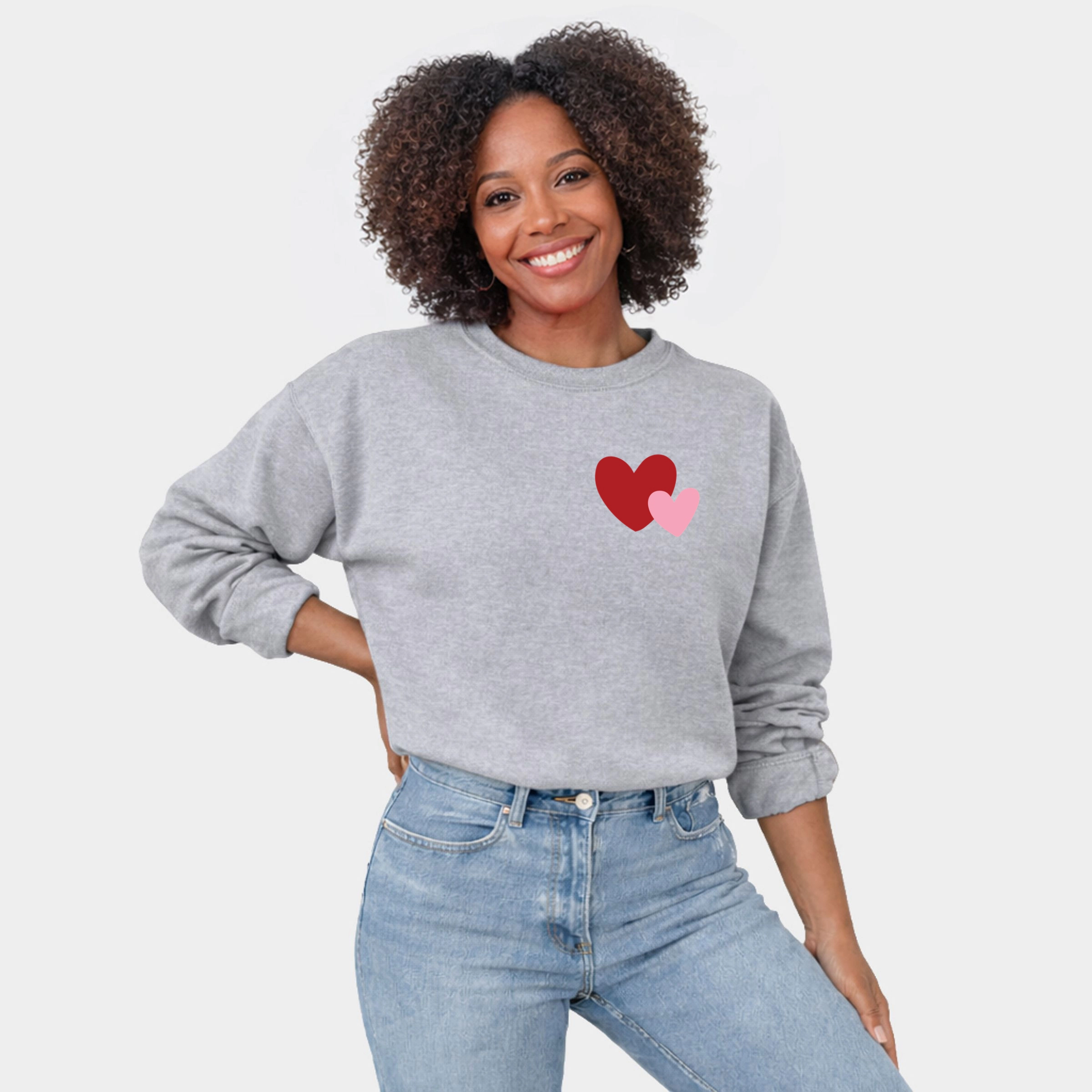 Simply Sage Market - More Amore Por Favor Stripes  Women's Graphic Sweatshirt