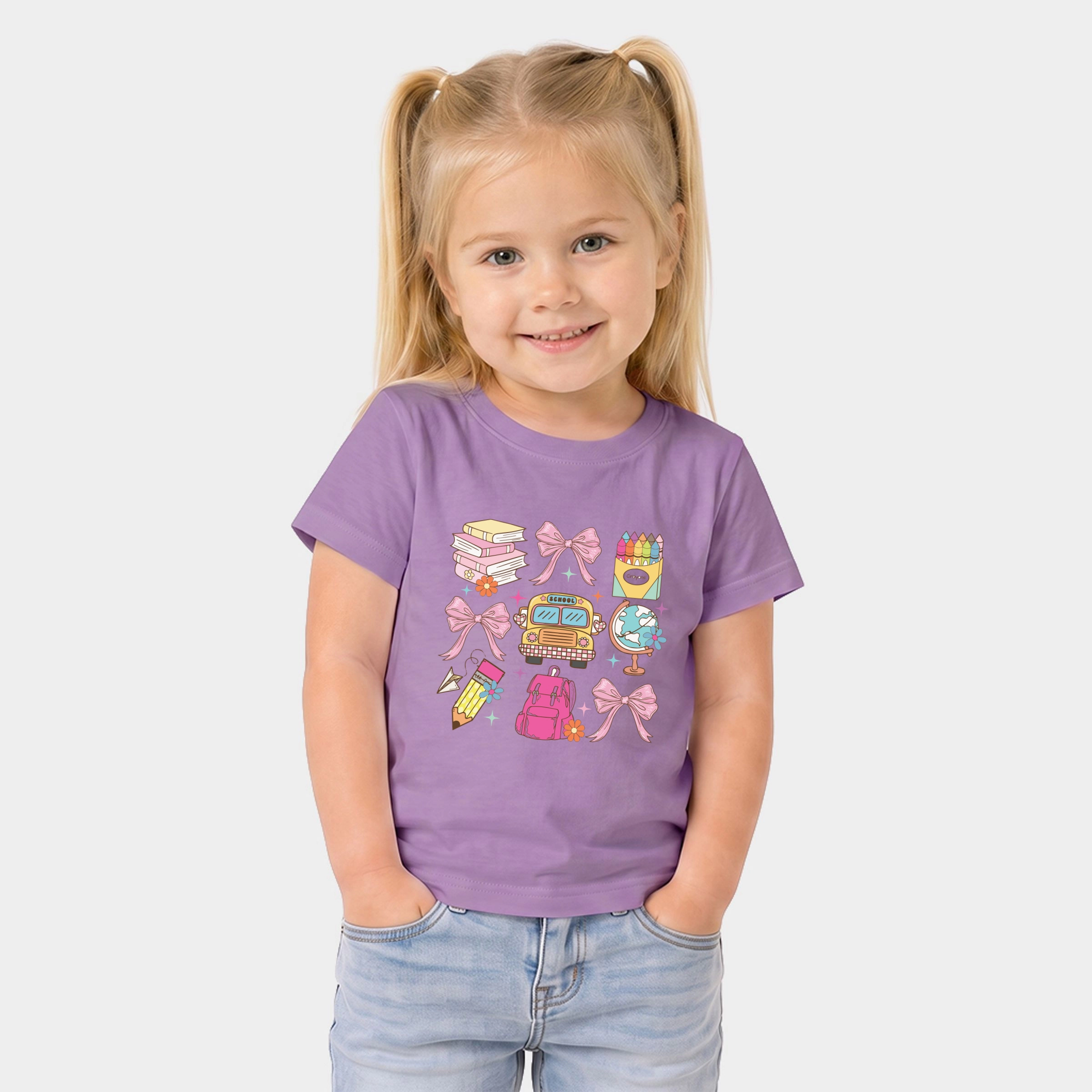 The Juniper Shop - Toddler Short Sleeve Graphic T-Shirt Coquette School Chart