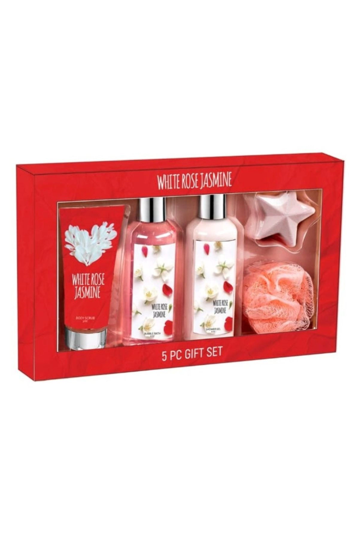 Freida and Joe Women White Rose Jasmine Fragrance Bath and Body Collection Gift Box Set