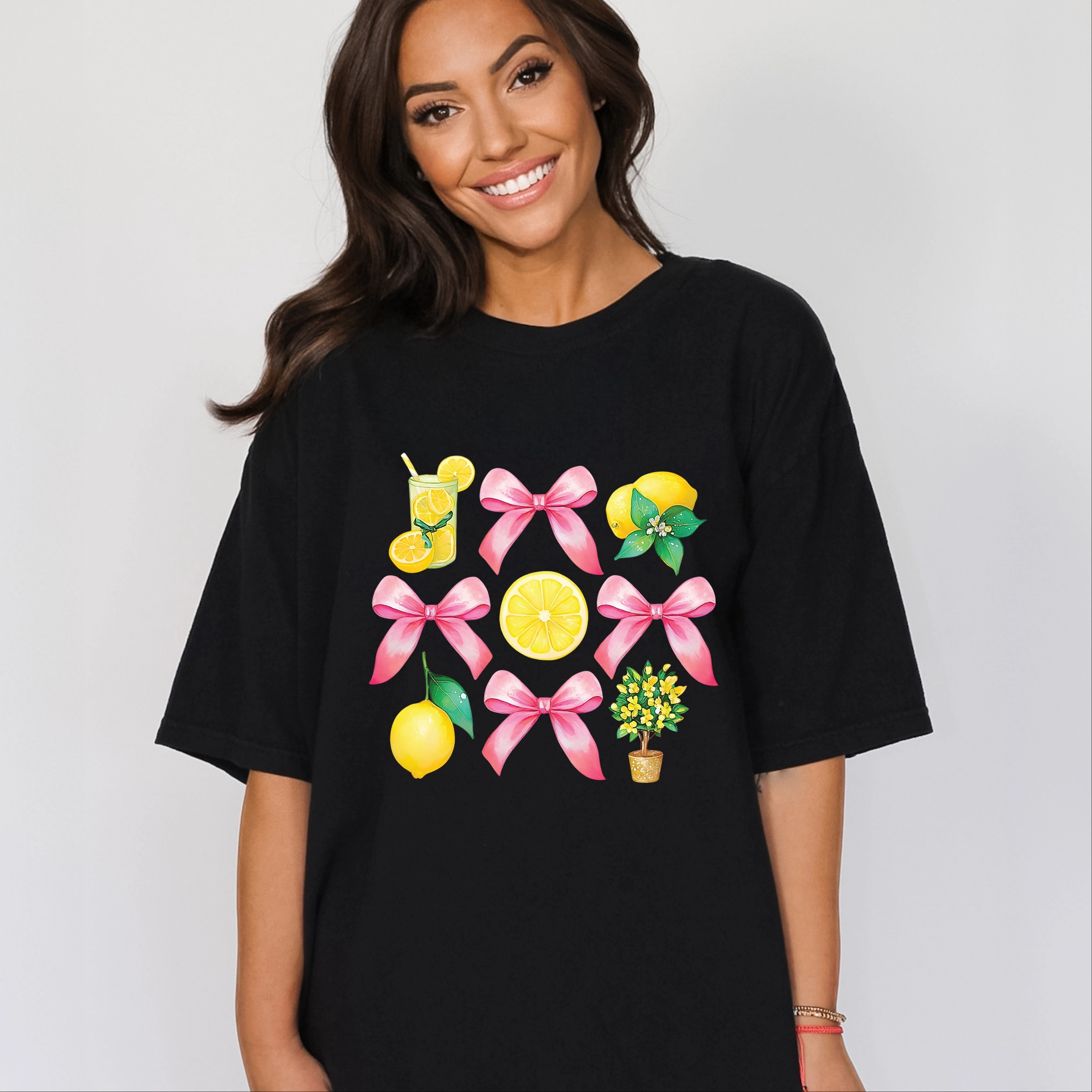 Simply Sage Market - Coquette Lemonade Chart Women's Garment Dyed Graphic T-Shirt