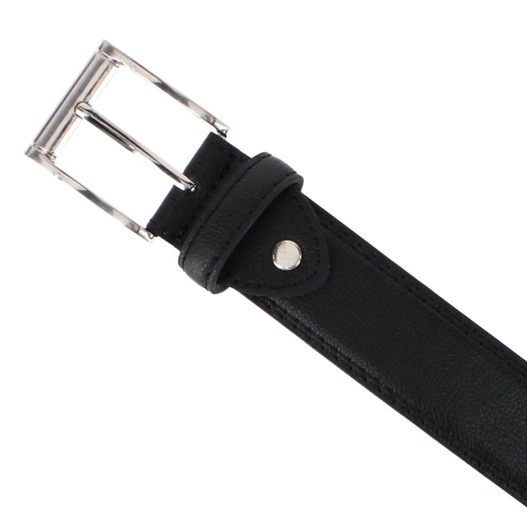 CTM Men's 1.25 Inch Wide Leather Belt with Edge Detail