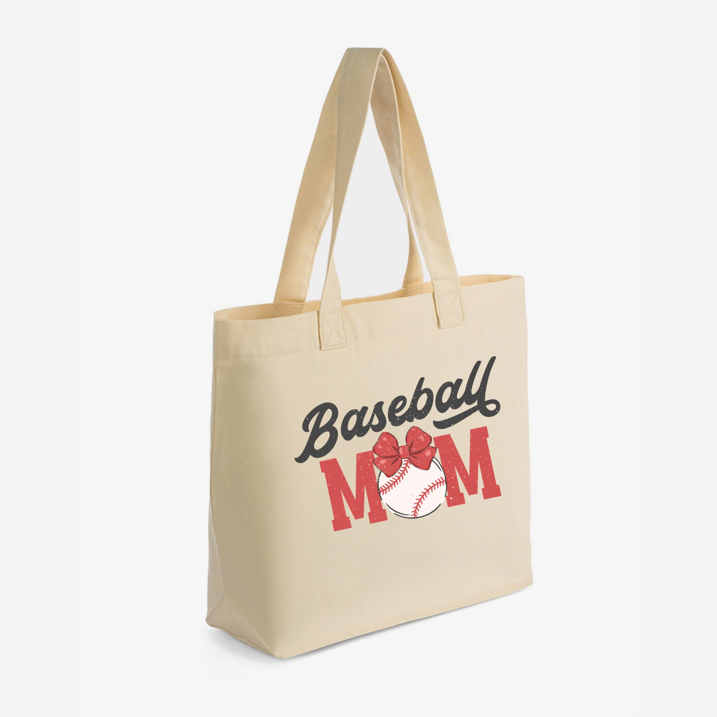 Simply Sage Market - Zippered Canvas Tote - Coquette Baseball Mom