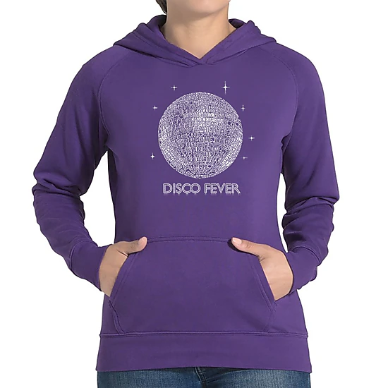 LA Pop Art Disco Ball - Women's Word Art Hooded Sweatshirt