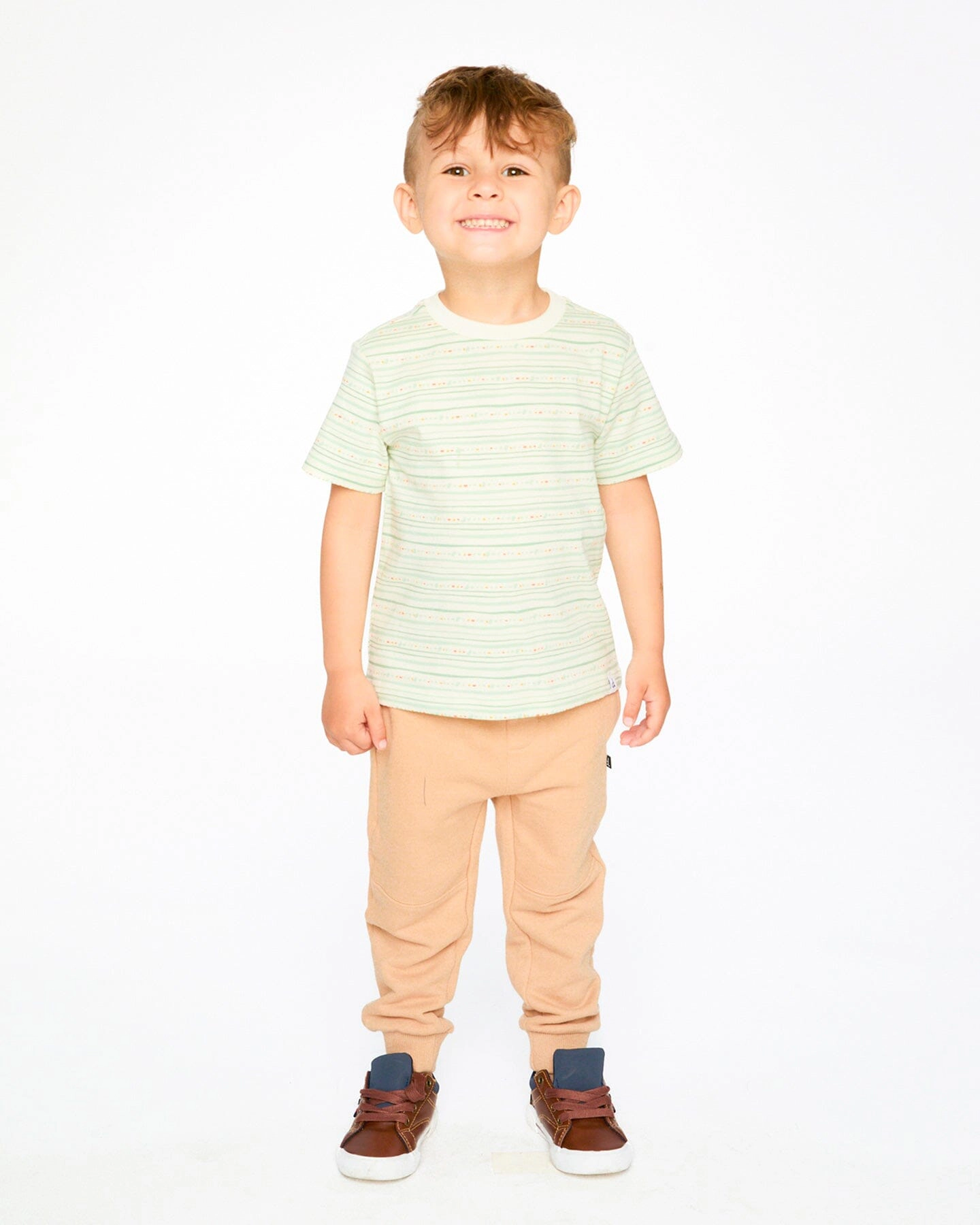 Deux par Boys Organic Cotton T-Shirt Printed Lines