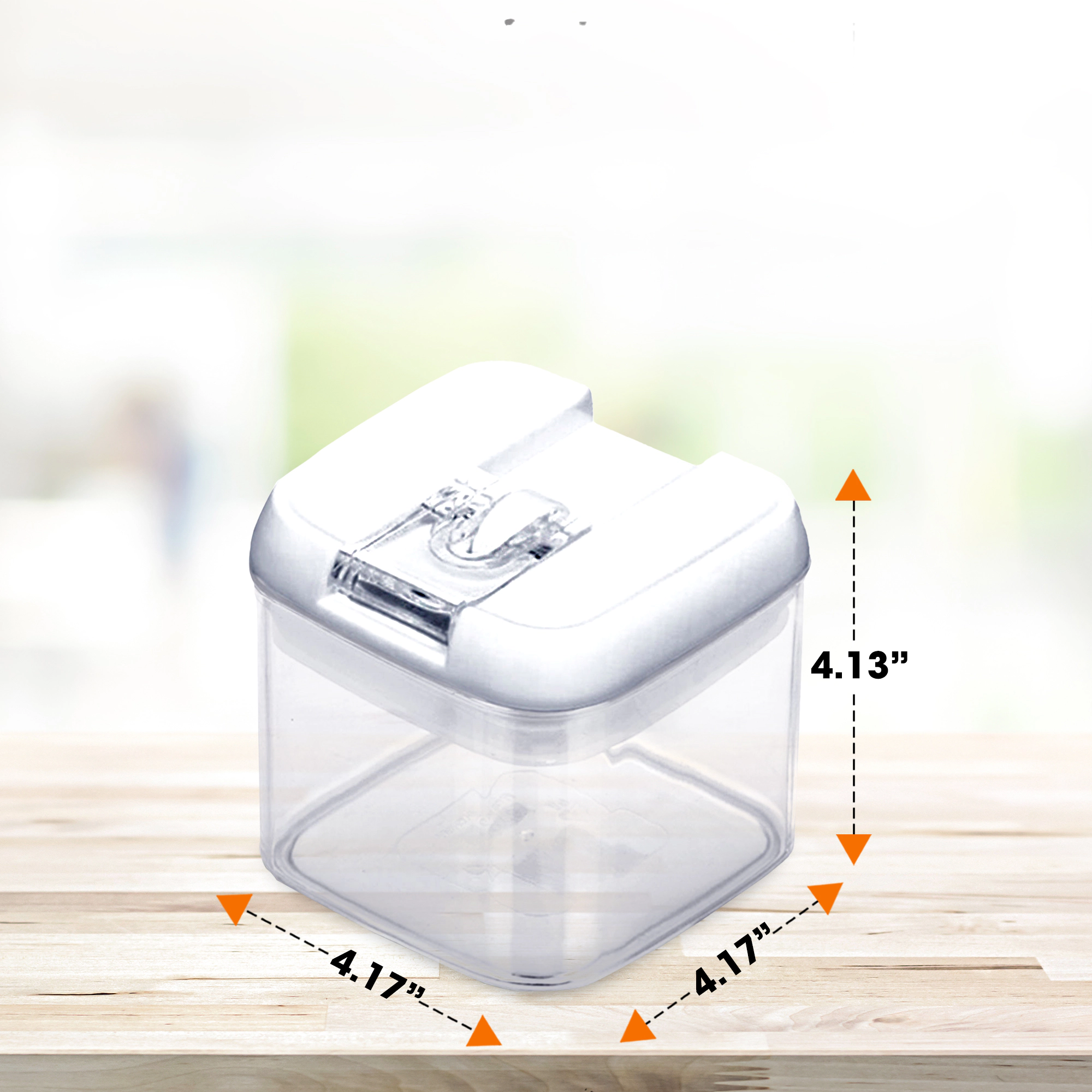 Cheer Collection Stackable Airtight Food Storage Containers with Labels, 12-Pack, White