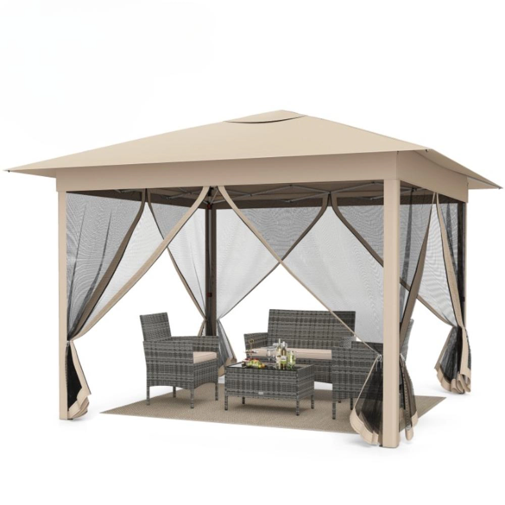 Hivvago 11.5 x FT Pop-up Canopy Instant One-Person Setup with Mesh Screen Netting