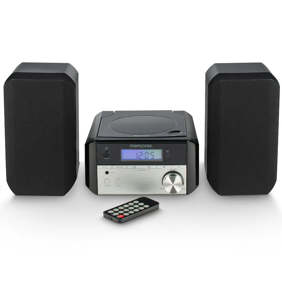 Memorex MCD200 Bluetooth CD Micro System - 10W Stereo, Dual Speakers, USB & FM