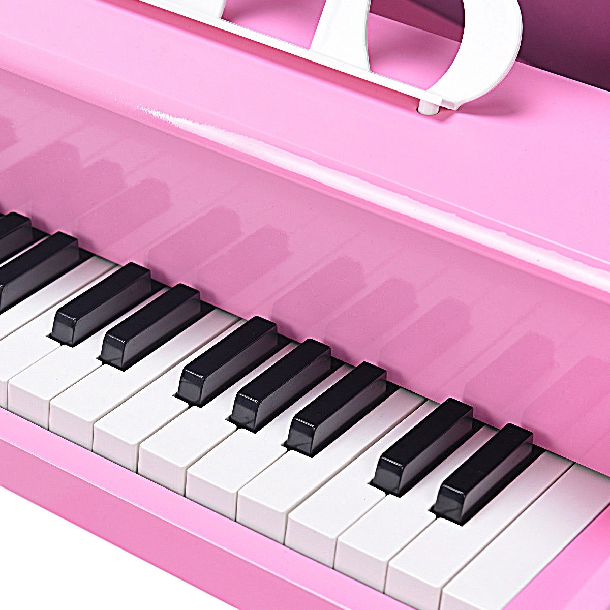 SUGIFT Pink 30-Key 110-lb Bench Capacity Kids Mini Grand Piano with Sheet Music Holder and Birch Legs