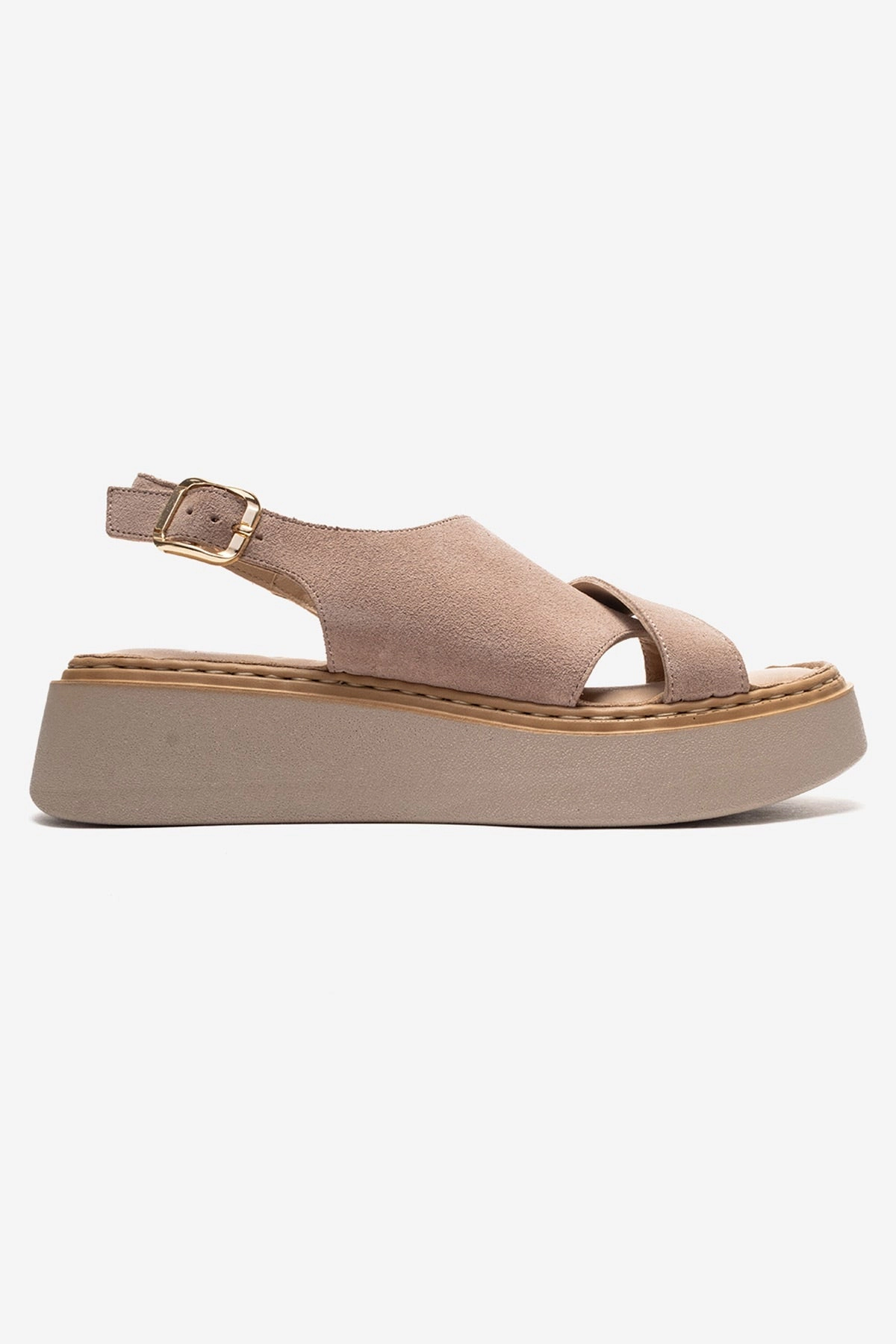 Forever & Always Womens Vien Leather Platform Sandals