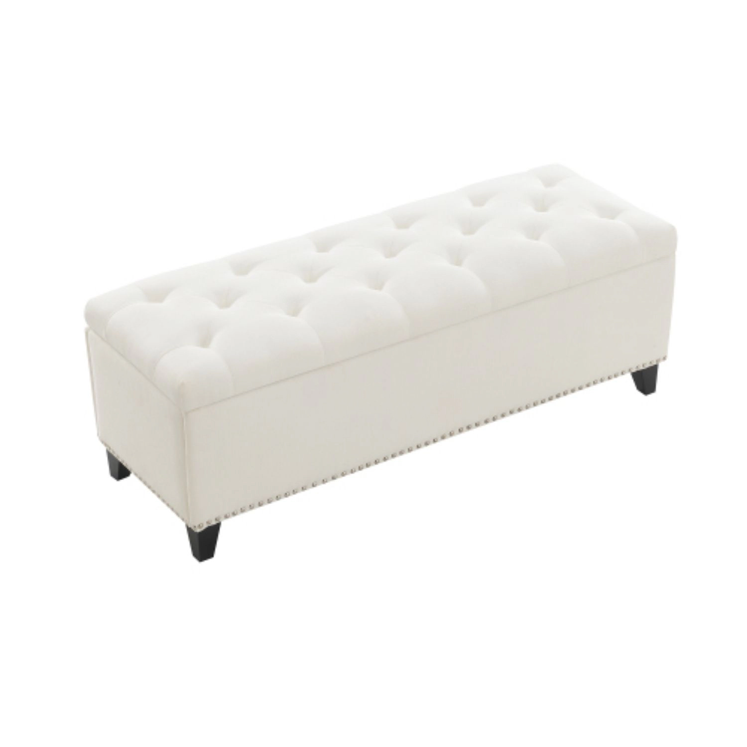 GOODSILO Long Rectangular Upholstered Ottoman Extra Seating
