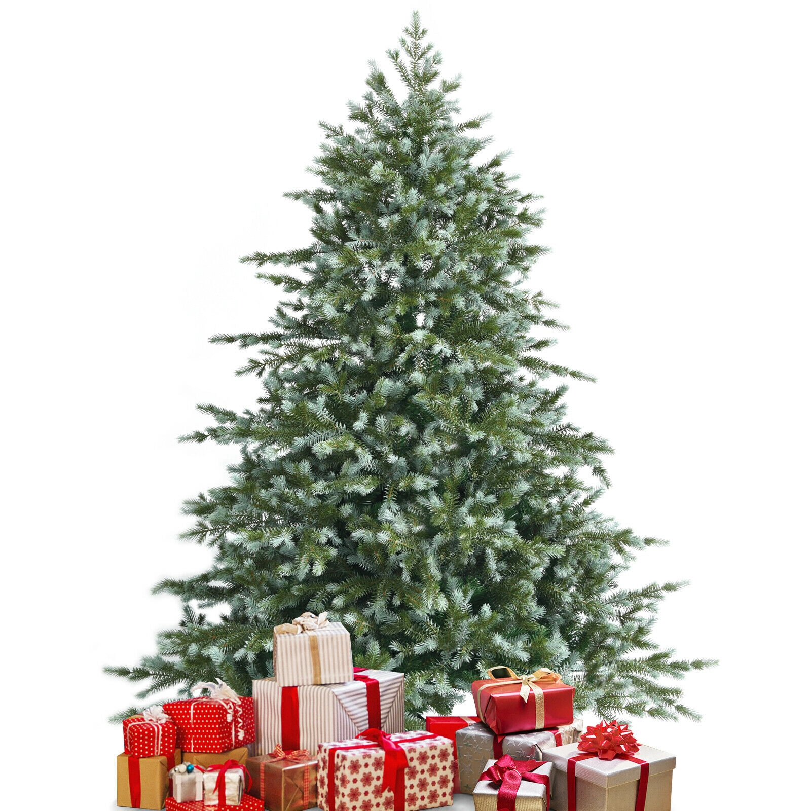 LJG 6 Feet Artificial Christmas Spruce Hinged Tree