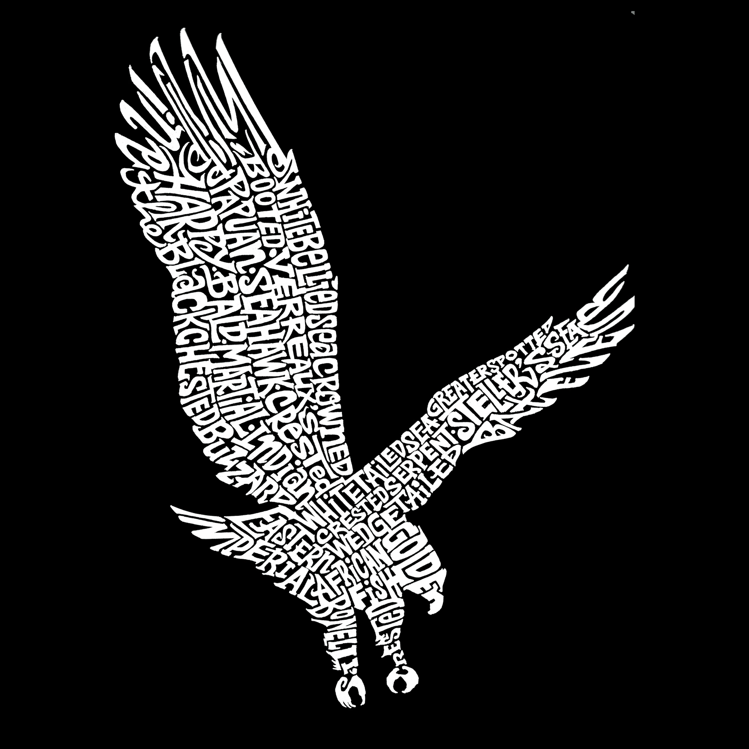 LA Pop Art Men's Word T-Shirt - Eagle