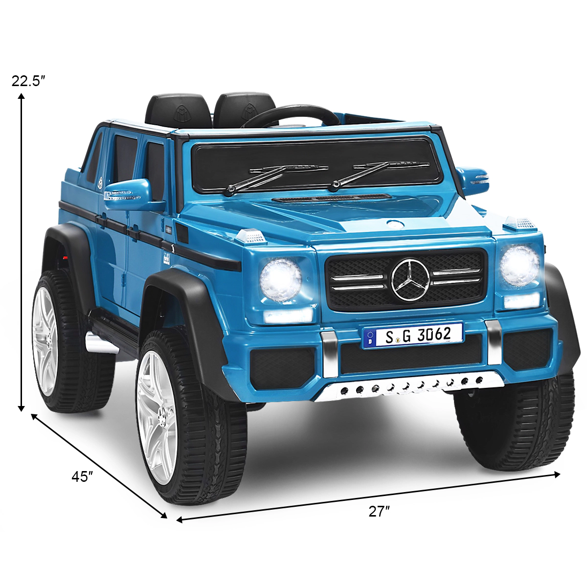 SUGIFT Remote Control Storage Box and Music Kids 12V Licensed Mercedes Benz Ride On Car